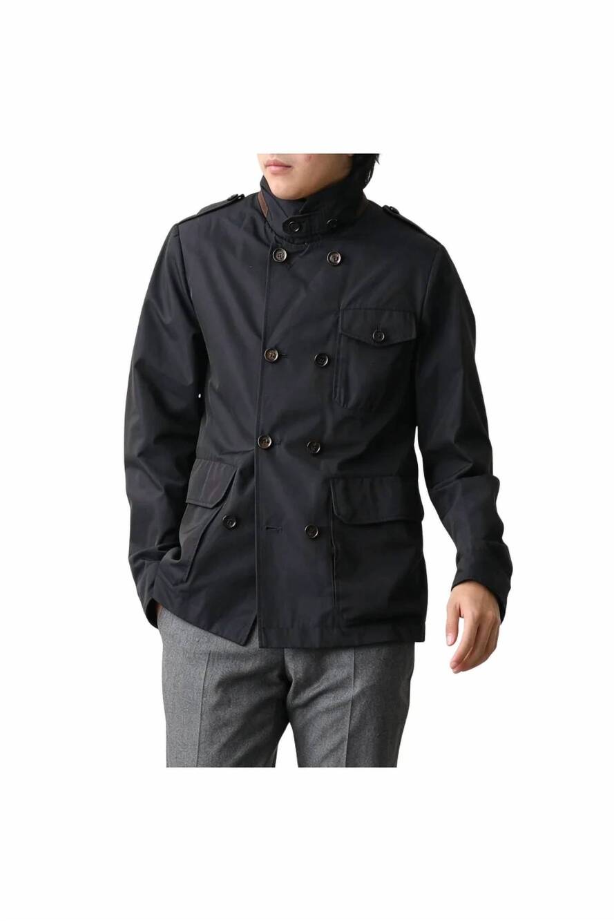 NEW MOORER double breasted jacket in blu